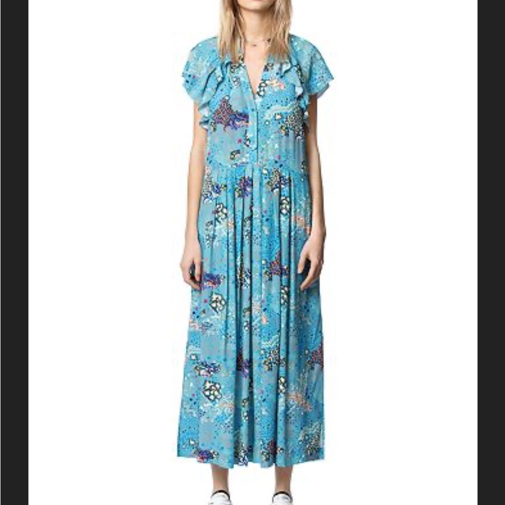 Zadig & Voltaire Ruskie Glam Rock long dress size small
